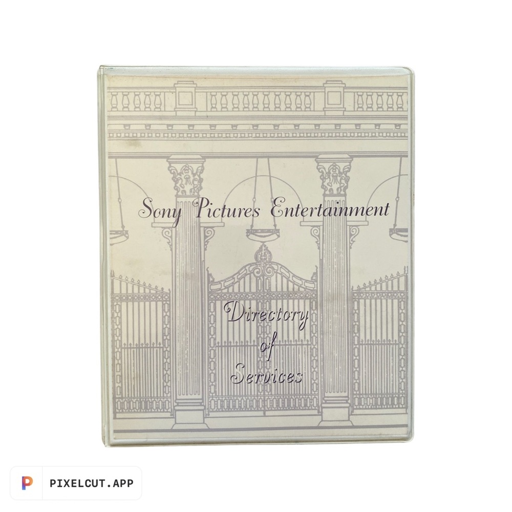 Sony Pictures Entertainment 3 ring corporate phone notebook from the 1990s.